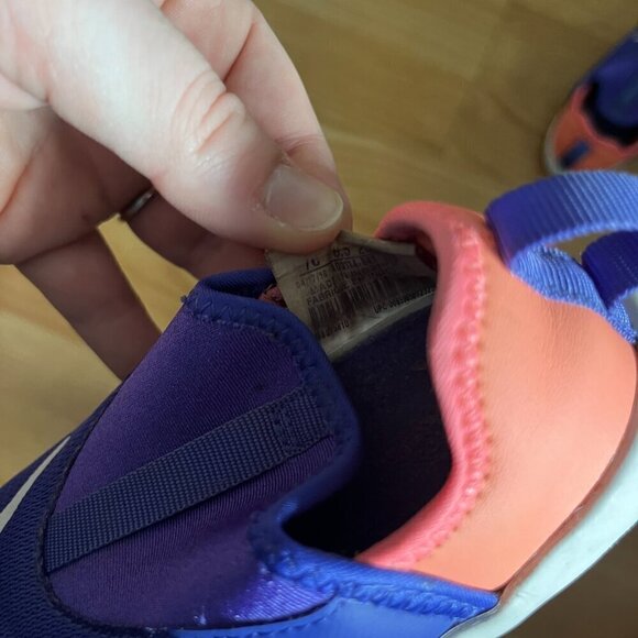 Nike Running Shoes Toddler Girls Size 7C Slide On Purple and Pink - Picture 5 of 6